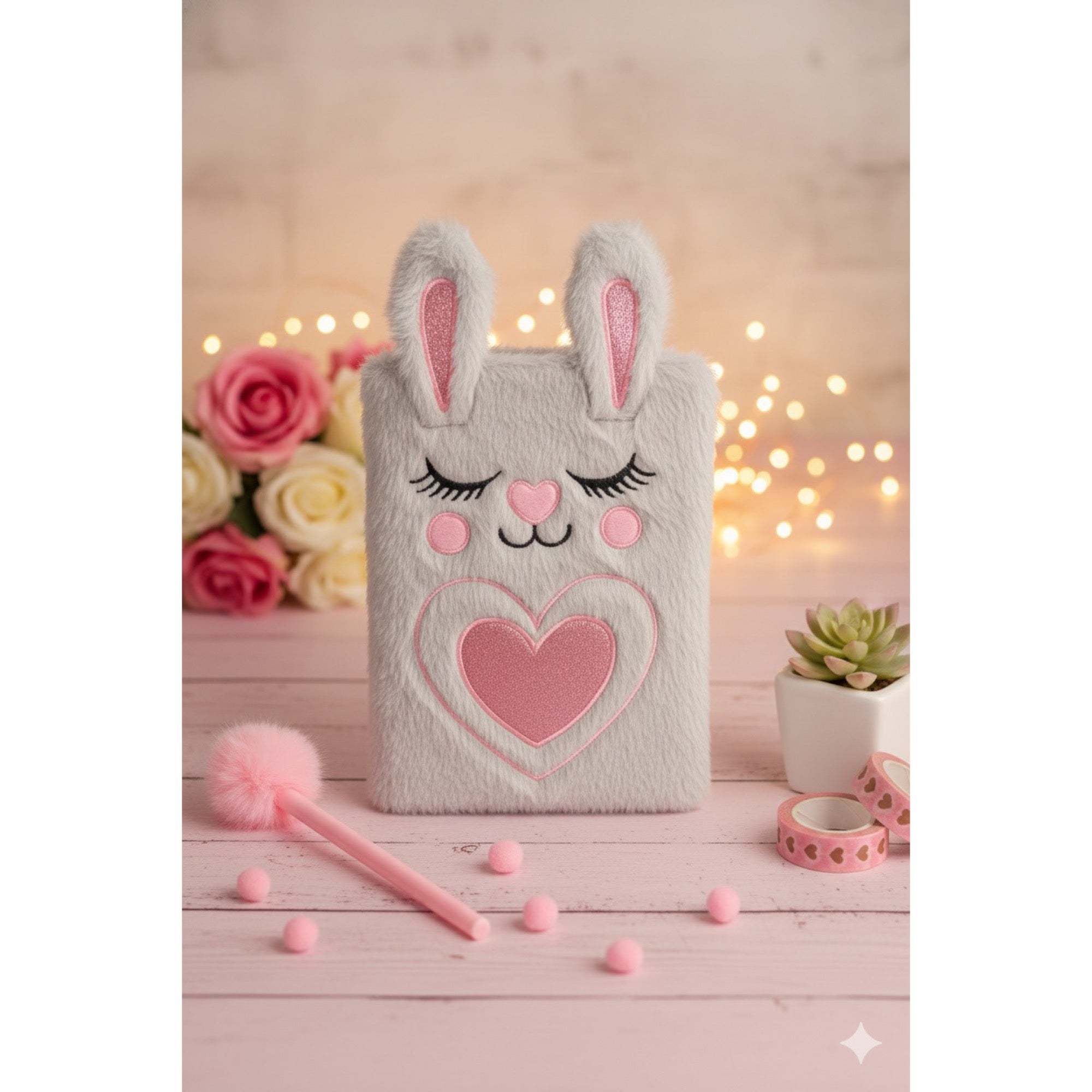 Kitty notebook grey colour