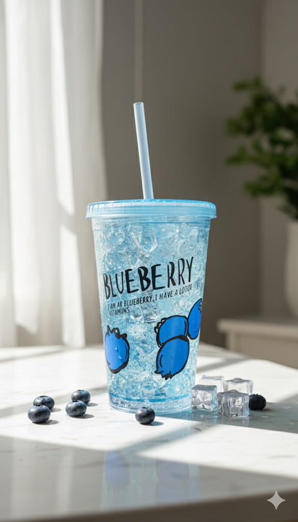 Crushed double layer water cup sipper