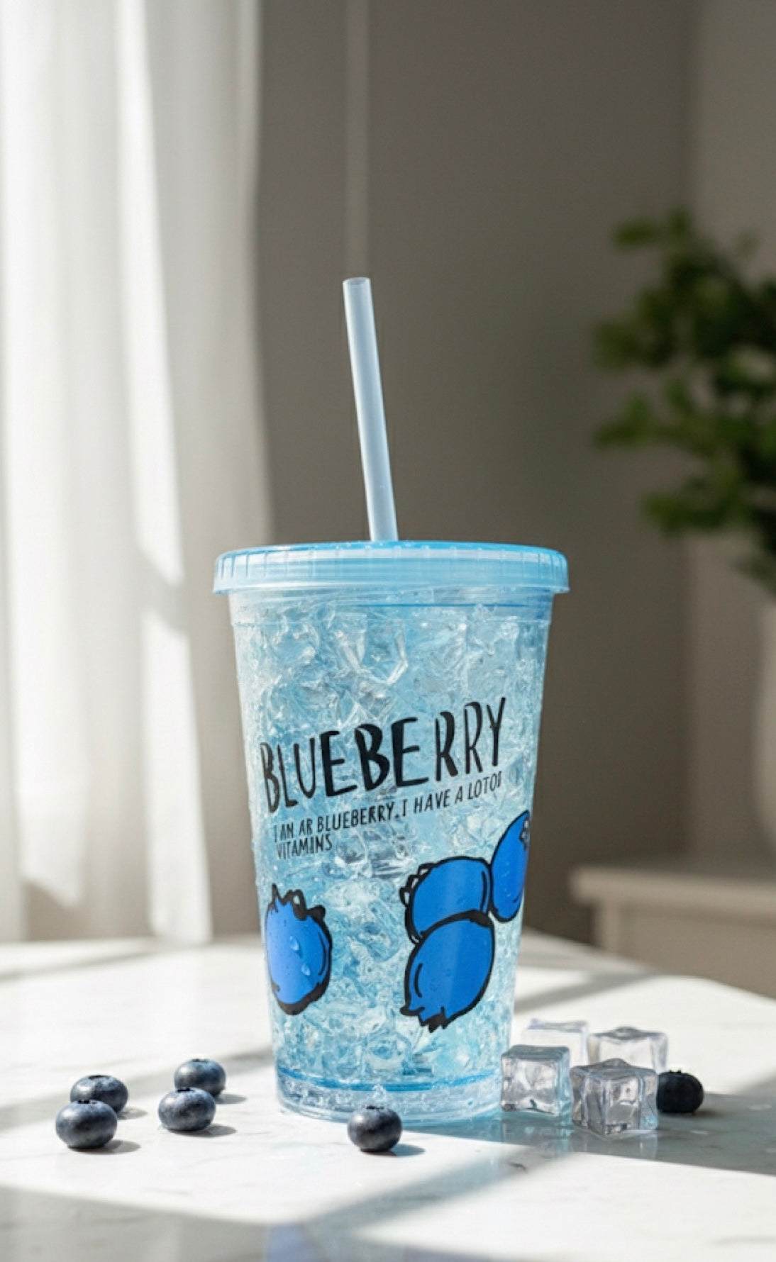 Crushed double layer water cup sipper